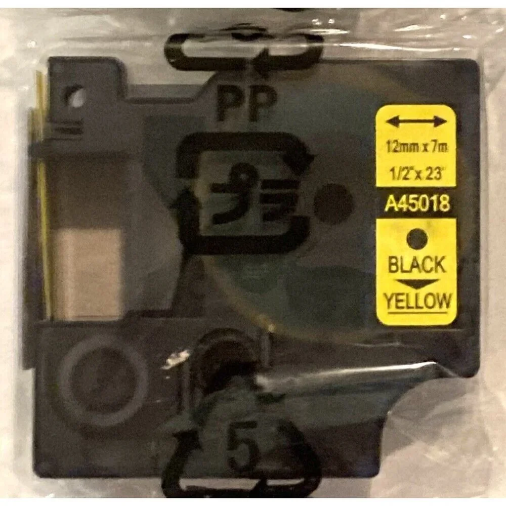6 pack - Assorted D1 Label Tape Cartridges, DYMO Label Makers Compatible, 1/2